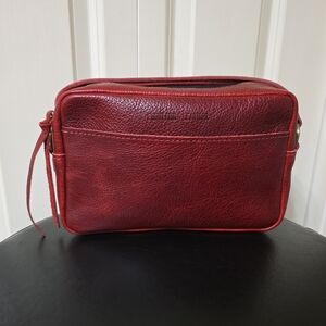 New Portland Leather Large Camera Bag/Color: Chili Red